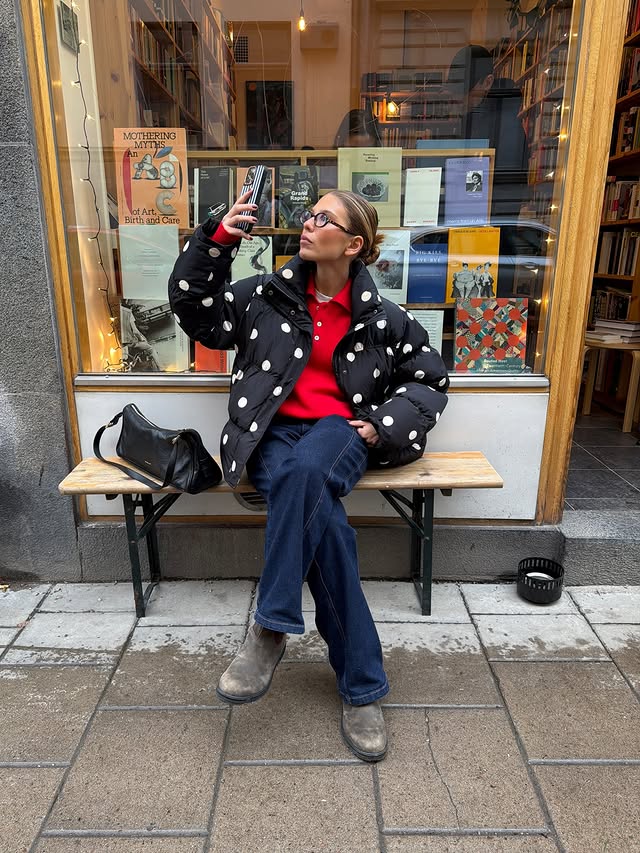 Instagram post by @ritamontezuma for Blundstone. Caption reads: Christmas markets make me feel festive all of the....