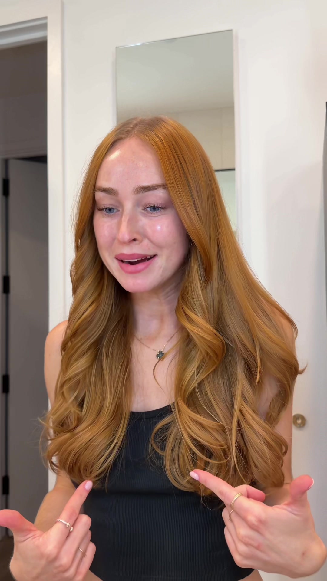 TikTok post by @sydneyschiffer for Amika. Caption reads: best invention ever @amika available now @sephora....