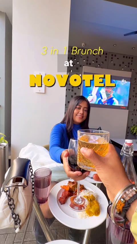 Instagram post by @r.i.t.u.p.o.r.n.a.a for Novotel Mohammédia. Caption reads: 1st January: One Brunch, Three Experiences The....