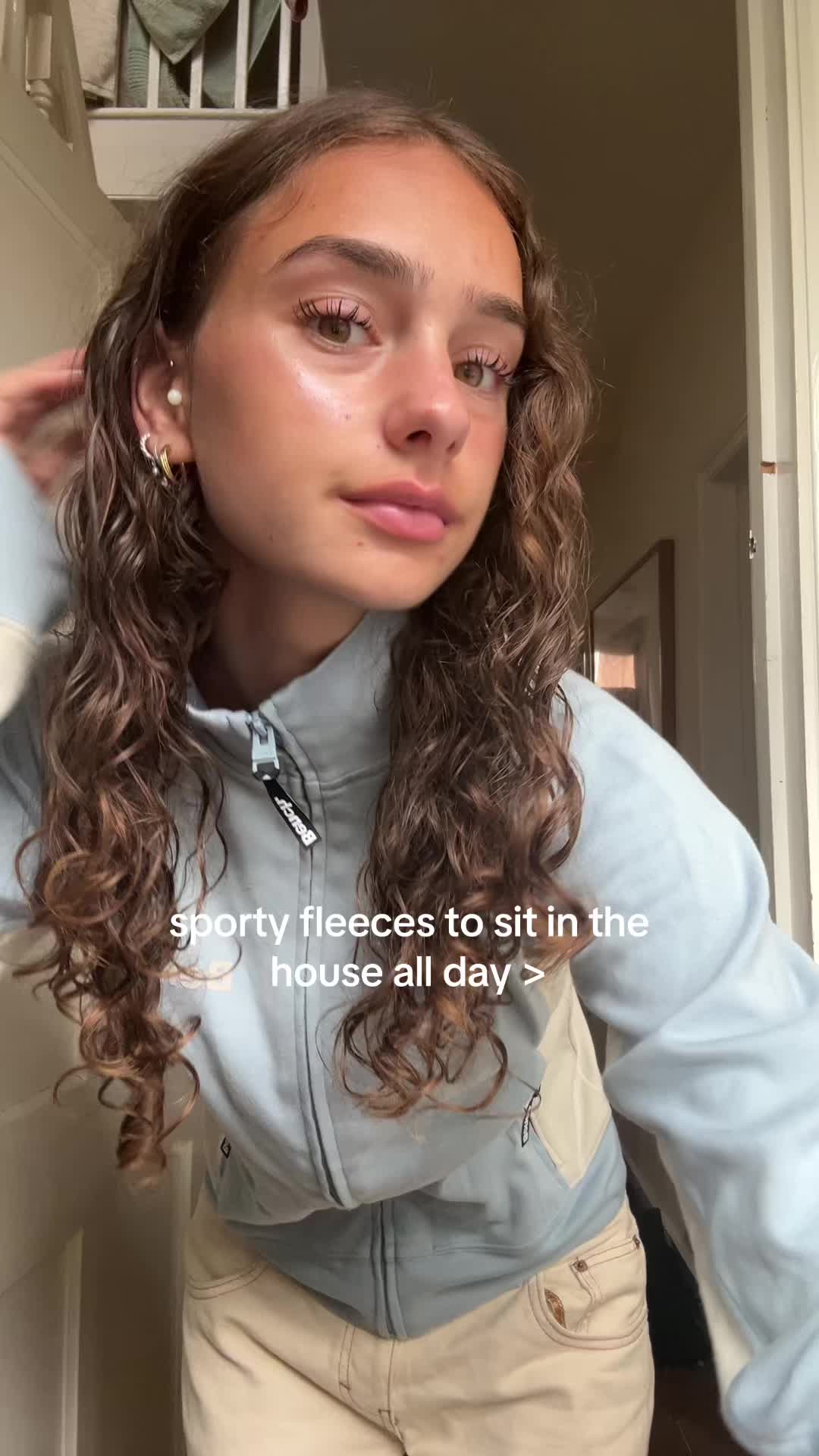 TikTok post by @hollyharradinex for CULT by Superdry. Caption reads: Zip up from @Superdry & Co #Superdry....