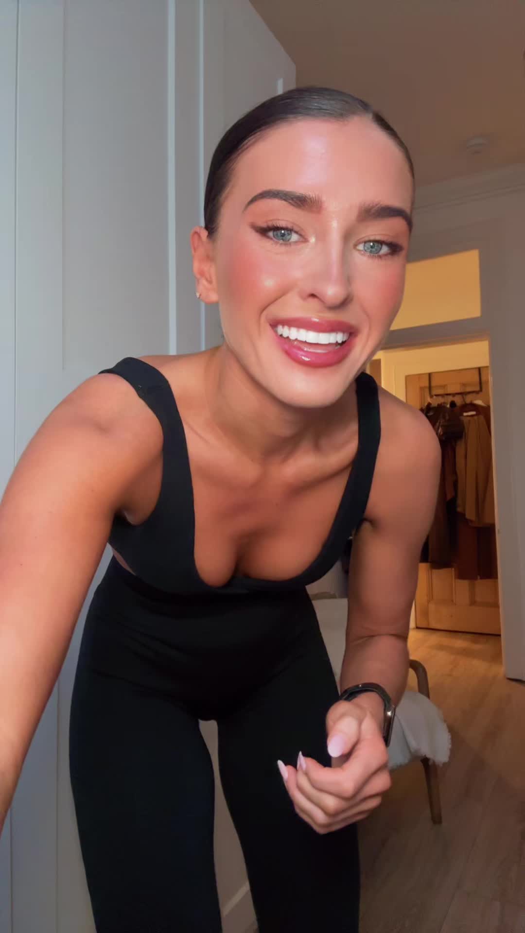 TikTok post by @georgiaadelenoble for JSHealth Vitamins. Caption reads: [...] Happy Sunday. x 😘❤️ @Puresport @JSHealth....