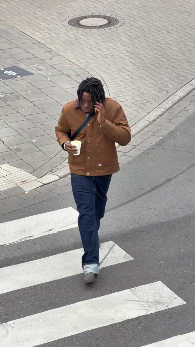 Instagram post by @kingsonflacko for Tommy Jeans. Caption reads: had to grab a matcha in my @tommyjeans outfit....