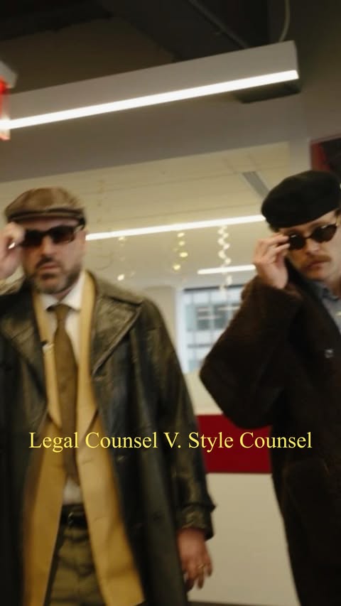 Instagram post by @drewjessup for Morgan & Morgan. Caption reads: Legal Counsel V. Style Counsel: Justice may be....