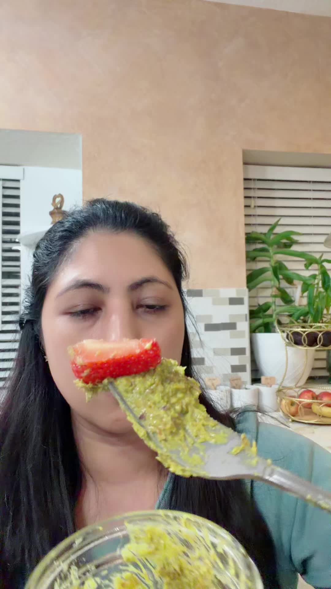 TikTok post by @suzana.rajbhandari for Nerdy Nuts. Caption reads: #fyp #nerdynuts #dubaichocolate #pistachio....