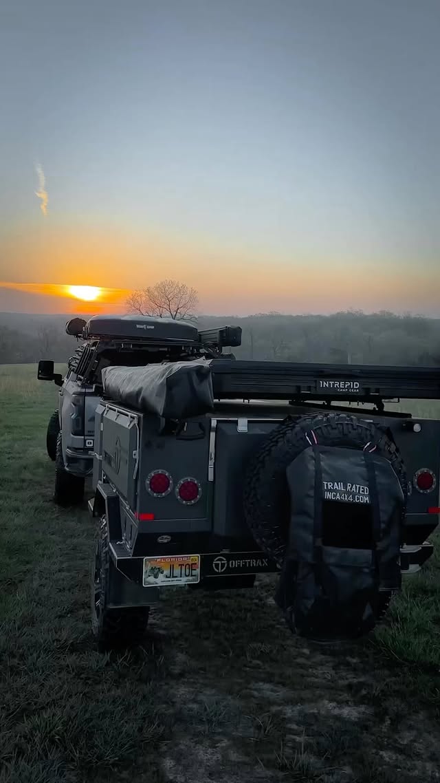 Instagram post by an influencer for Expedition Trailers. Caption reads: [...] • ✪ Brand Ambassador: @expeditiontrailersinc....