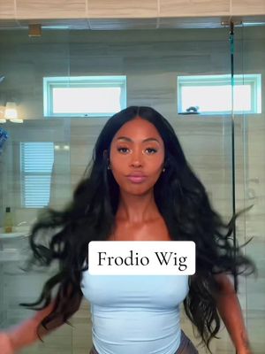 TikTok post by @barbiefab1 for Frodio Hair. Caption reads: [...] to wear straight out of the box. #frodiohair....