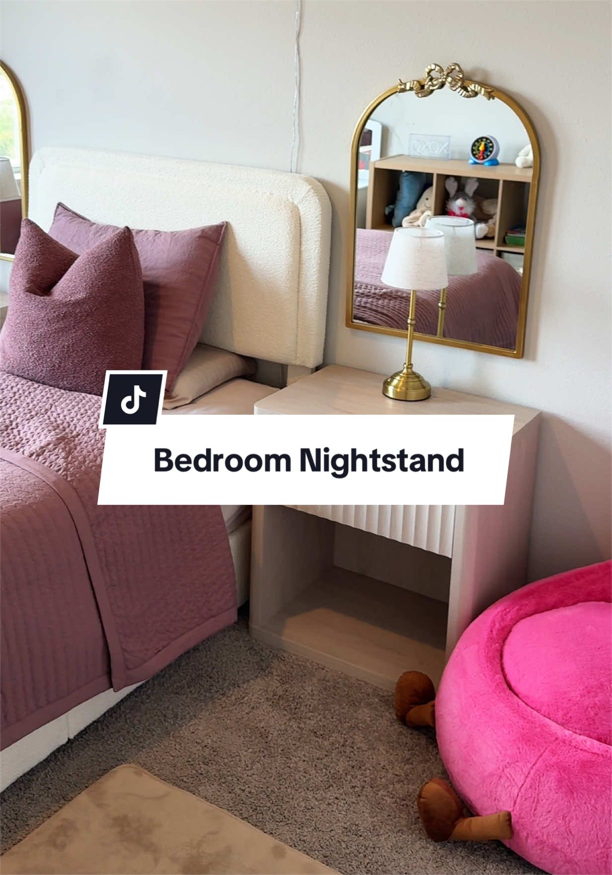 TikTok post by @reallaurakay for SICOTAS. Caption reads: [...] #nightstands #bedroomnightstand @SICOTAS.