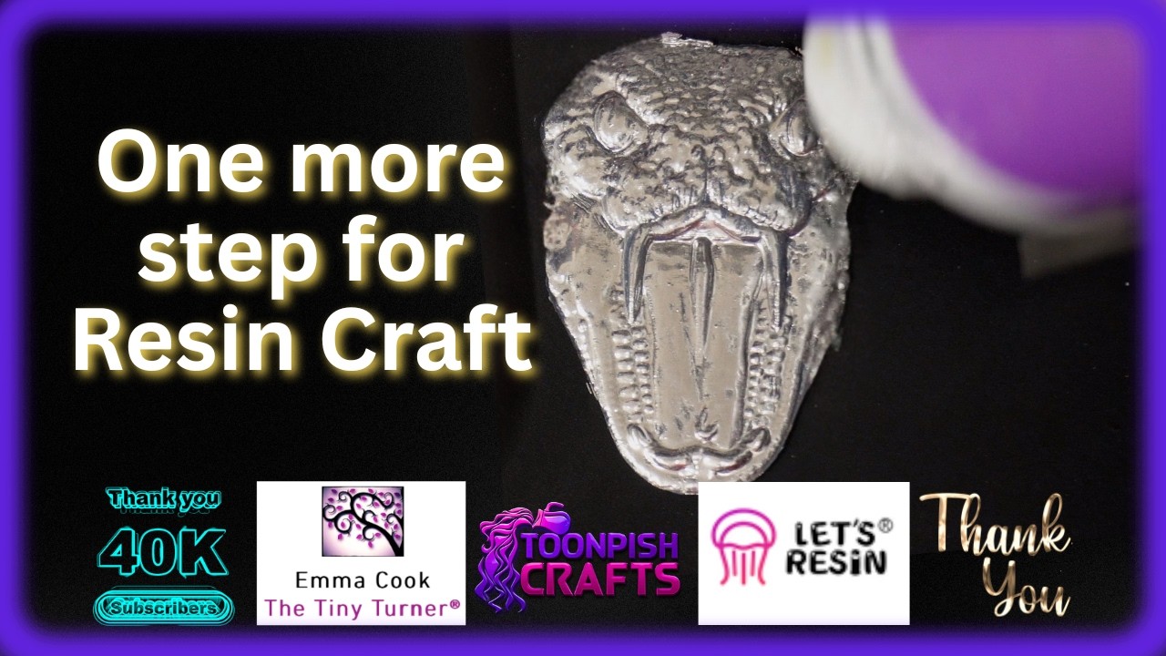 YouTube post by @Toonpish for Envato. Caption reads: How to Cast a Snake Shadow Pendant in Resin |....