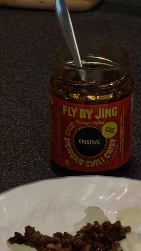 Instagram post by @shriyapatll for FLY BY JING. Caption reads: ugh the most yummy weeknight meal 😮‍💨 recipe....