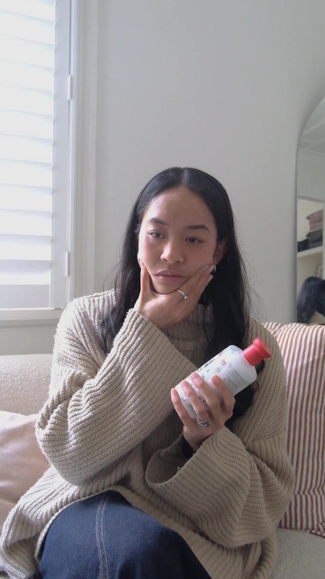 TikTok post by @jonymlee for Thayers. Caption reads: @Thayers i think my skin liked it #ad #thayers....
