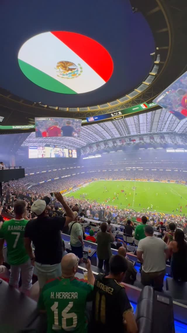 Instagram post by @cosmlosangelesca for Cosm. Caption reads: The final whistle that brought Mexico ANOTHER....