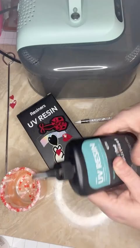 Instagram post by @magically_resin for Resiners. Caption reads: [...] domed with UV resin from my boo....