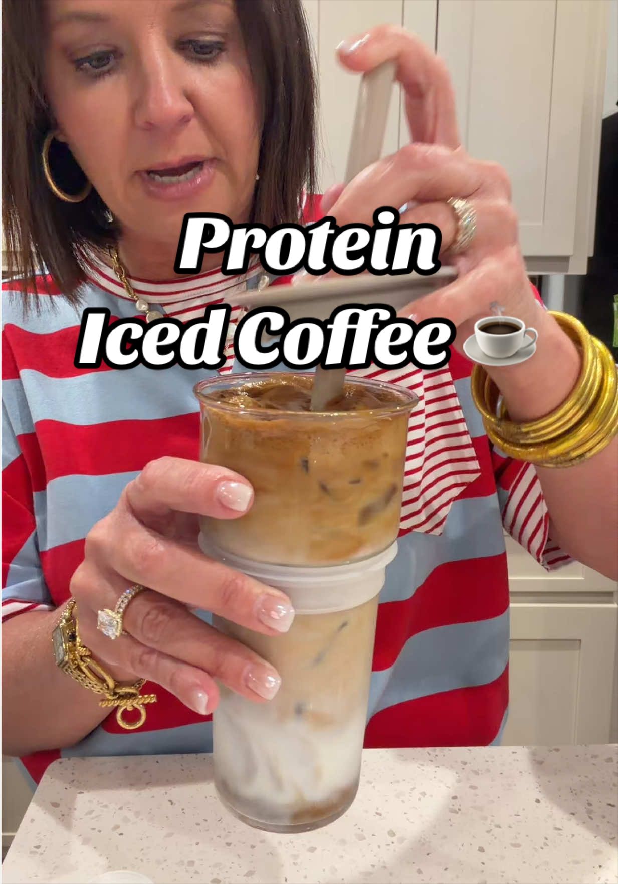 TikTok post by @heda.peach for Reduce. Caption reads: @Reduce my favorite 20 oz iced coffee cup! Fits....