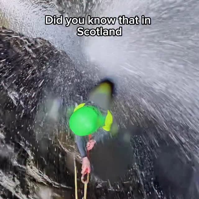 Instagram post by @chrispaullawlor for VisitScotland. Caption reads: 🧗‍♂️ Incredible day at Nae Limits in....