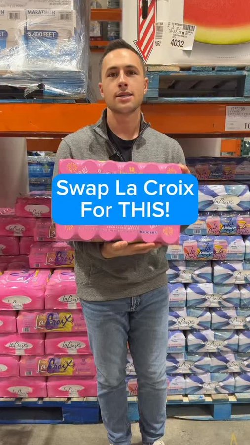 Instagram post by @healthwithhunter for Spindrift. Caption reads: Stop buying La Croix when there’s a better option....