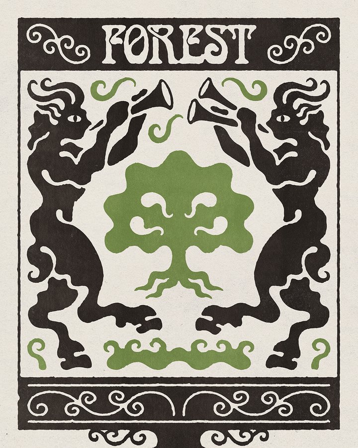 Instagram post by @kbar.design for Magic: The Gathering. Caption reads: Ye old heraldry for Magic: The Gathering....