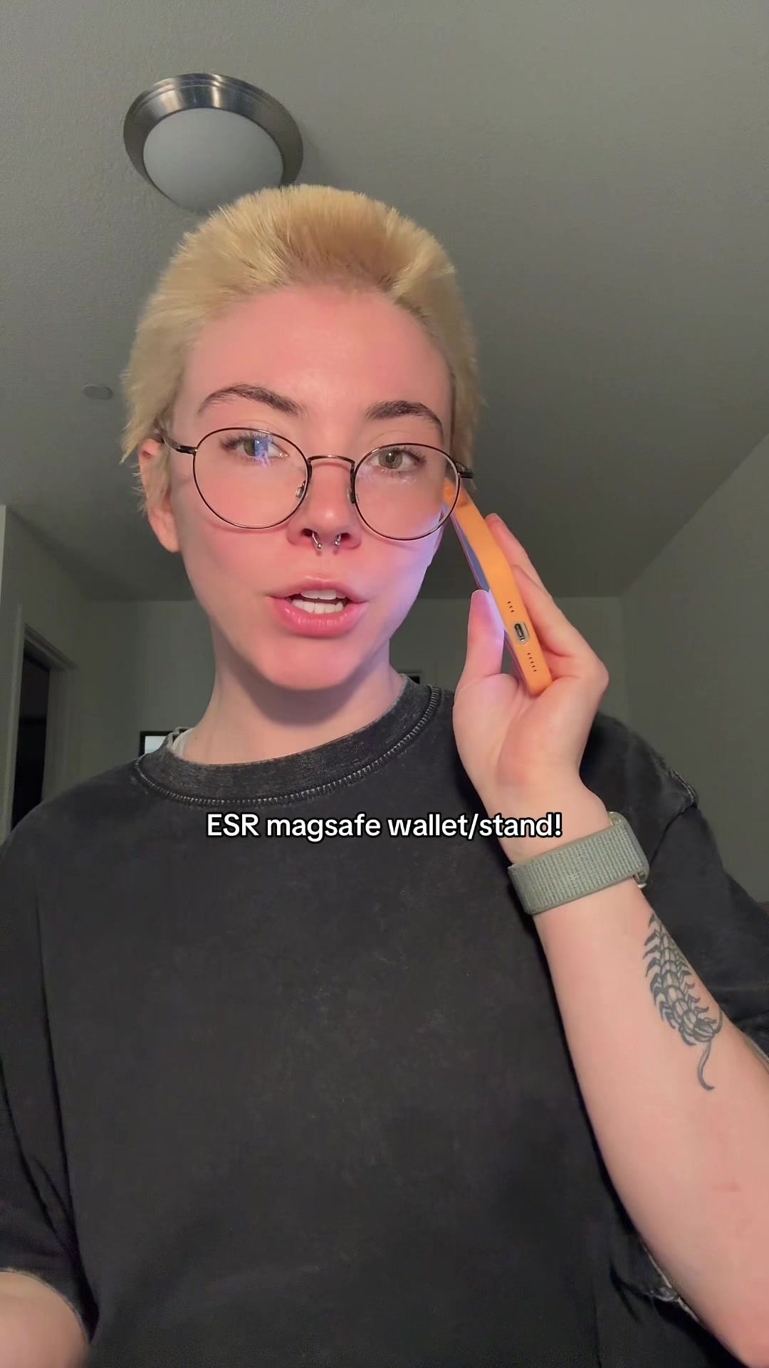 TikTok post by @reddnea for ESR. Caption reads: definitely a must have accessory! @ESR US #magsafe....