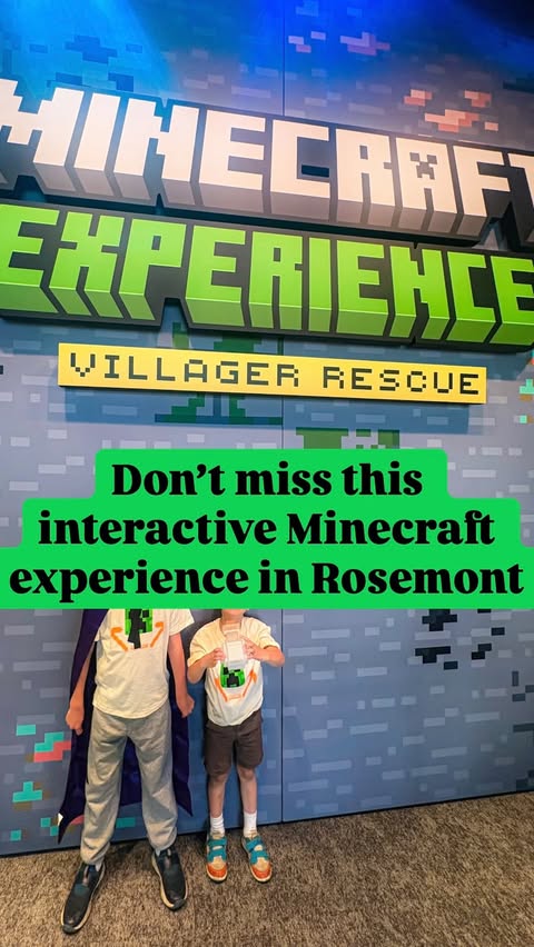 Instagram post by @theblissfulmomma for Fever. Caption reads: Chicagoland, now is your chance to play Minecraft....