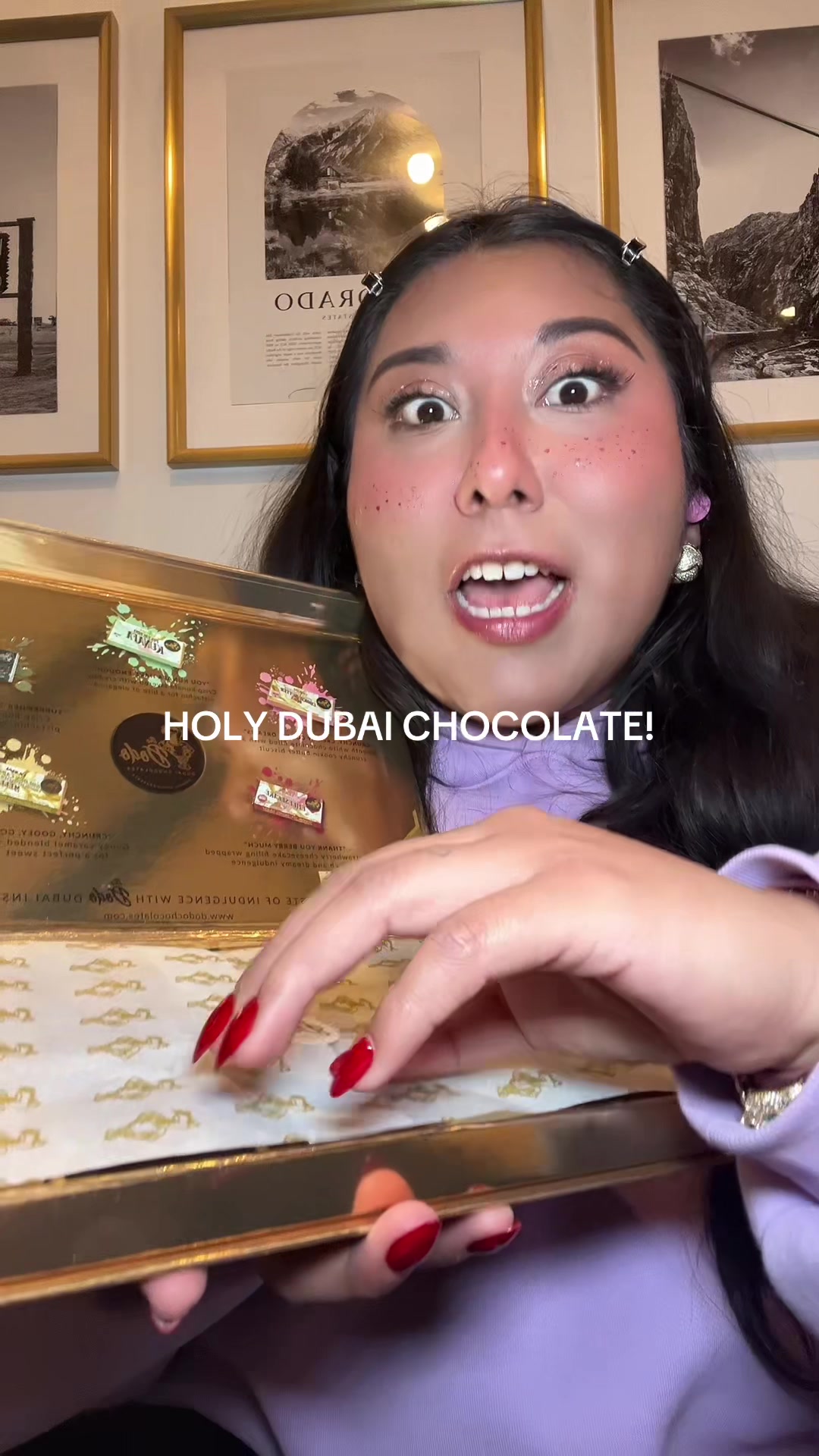 TikTok post by @sarcastickarla for Dodo Chocolates. Caption reads: @The Dodo Chocolates Video posted on 02/03.
