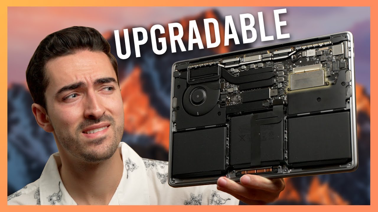 YouTube post by @lukemiani for AnkerMake. Caption reads: Is the LAST EVER upgradable MacBook any good in....