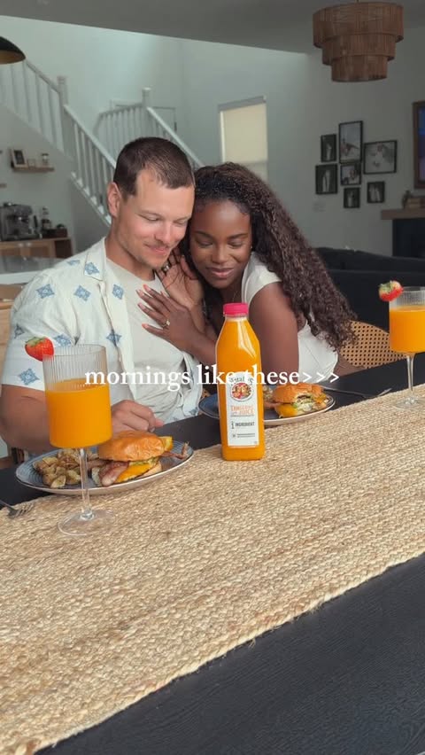 Instagram post by @lifewiththeperas for Natalie's Orchid Island Juice. Caption reads: Wednesday brunch with my two favorite people and....