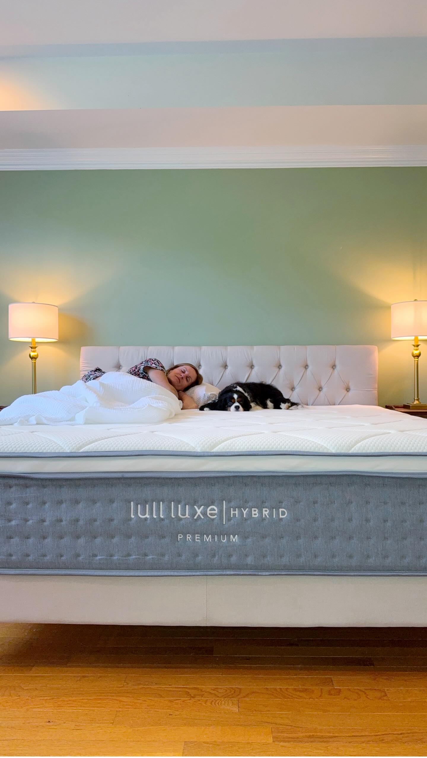 Instagram post by @theblendednest for Lull. Caption reads: A new home means a new mattress from @lullbed .....