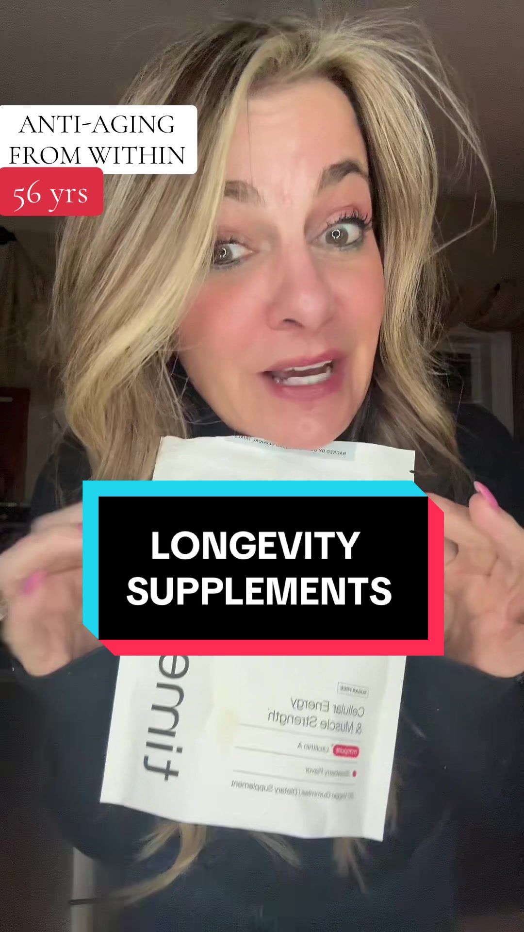 TikTok post by @cristina.noh for Renue By Science. Caption reads: [...] #cellularhealth #antiagingtips....