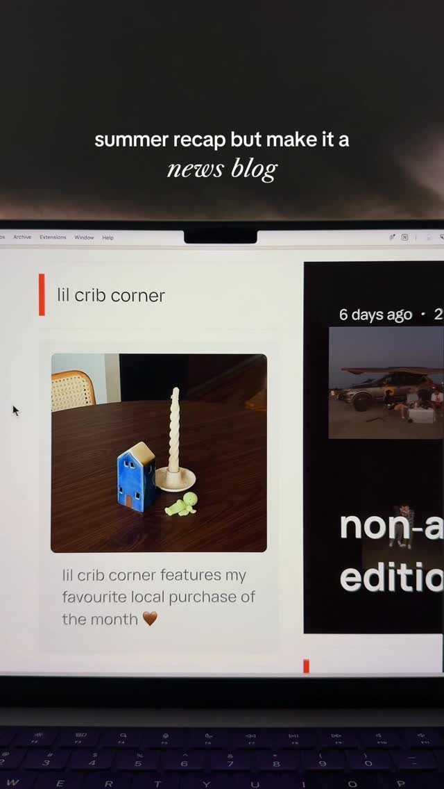 Instagram post by @designteamofone for Wix Studio. Caption reads: rich in life because this was my summer 😌....