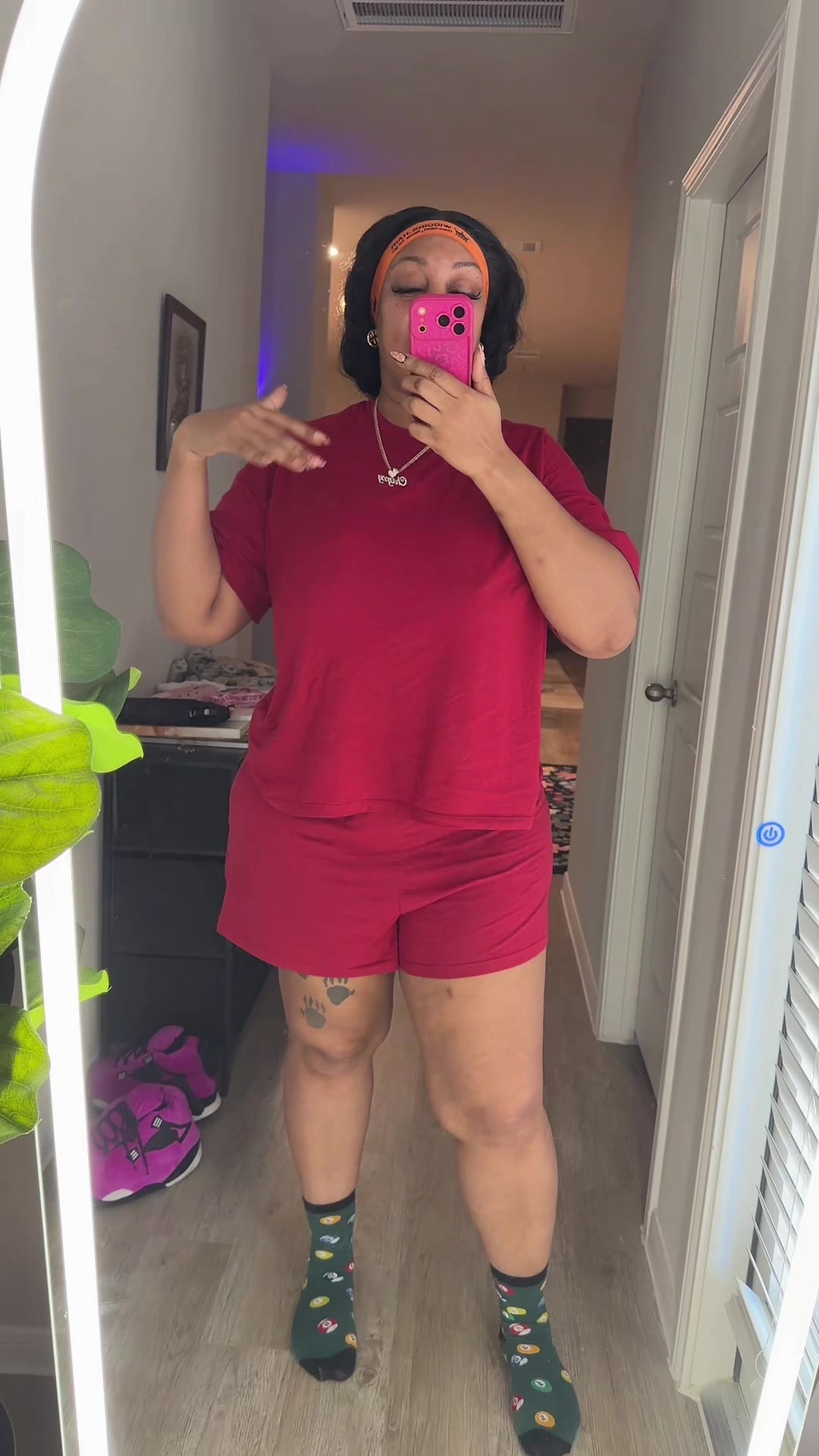 TikTok post by @chryssyvsdream for Hanes. Caption reads: Loving this lounge set by @Hanes ❤️ #loungeset....