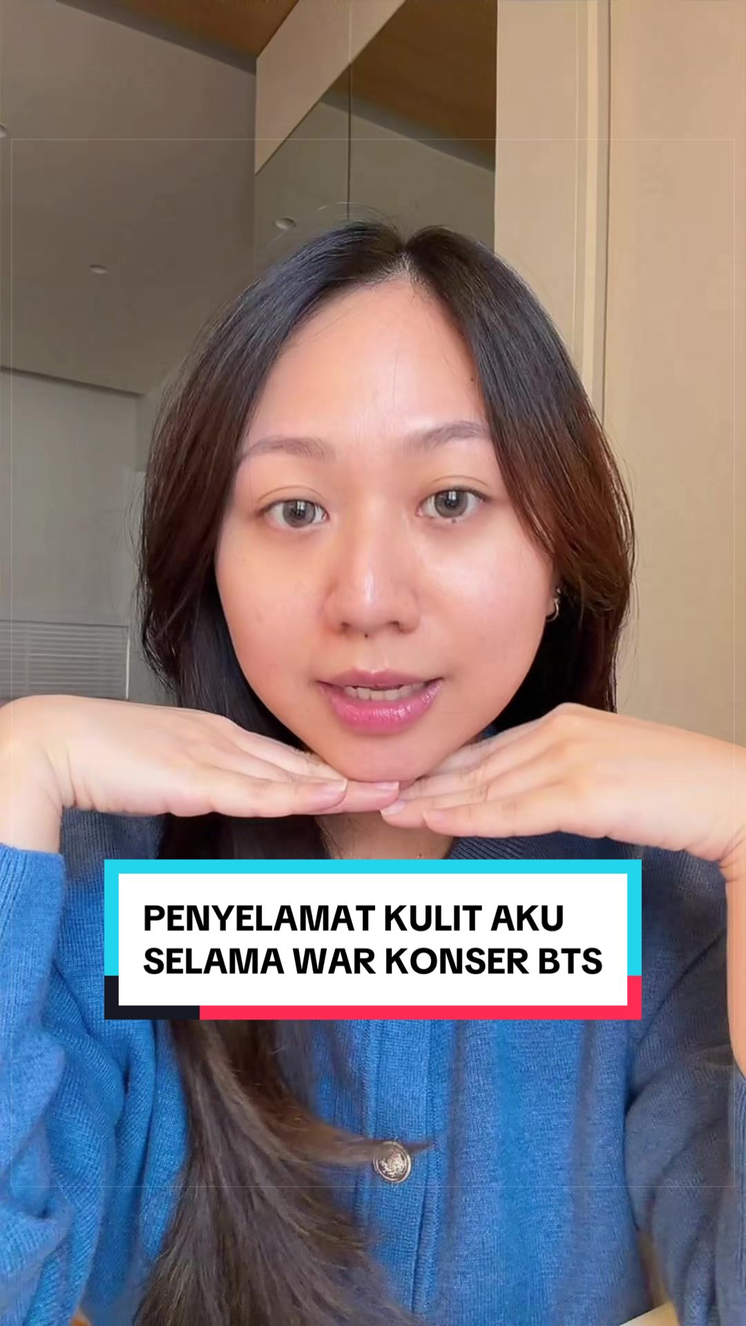 TikTok post by @josephinetheaa for Laboré Sensitive Skin Expert. Caption reads: kalo gaada sunscreen ini sih keknya aku ga....