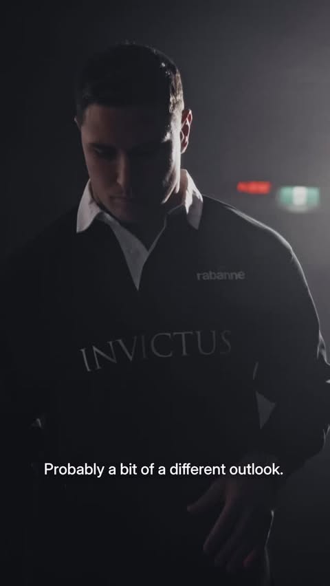 Instagram post by @mitchmoses for Rabanne. Caption reads: [...] improving, and keep chasing success.....