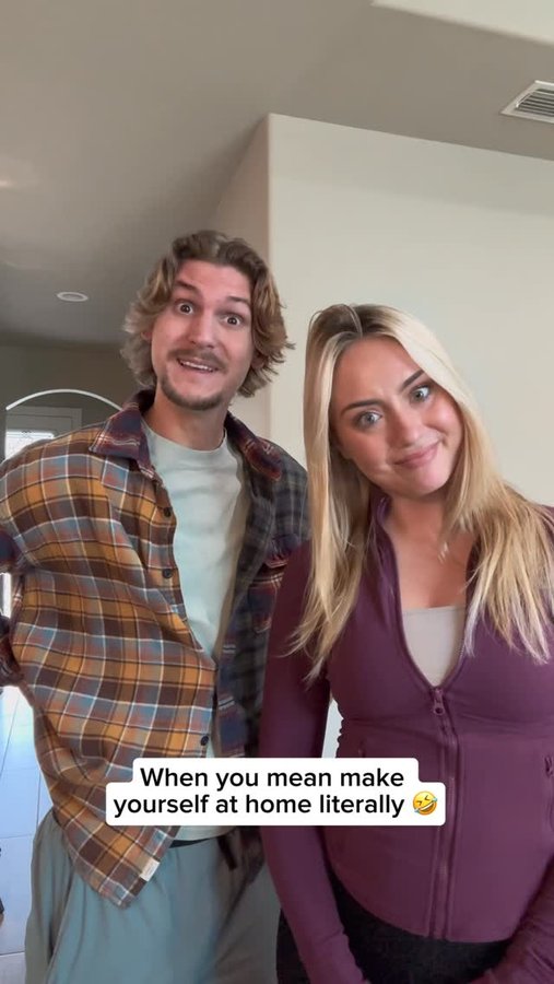 Instagram post by @thehannahbrie for Roku. Caption reads: He really tossed out the old TV 😱 #ad....