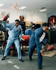 Instagram post by @barrysanders for Pure Michigan. Caption reads: [...] I finally spiked the football. @puremichigan....