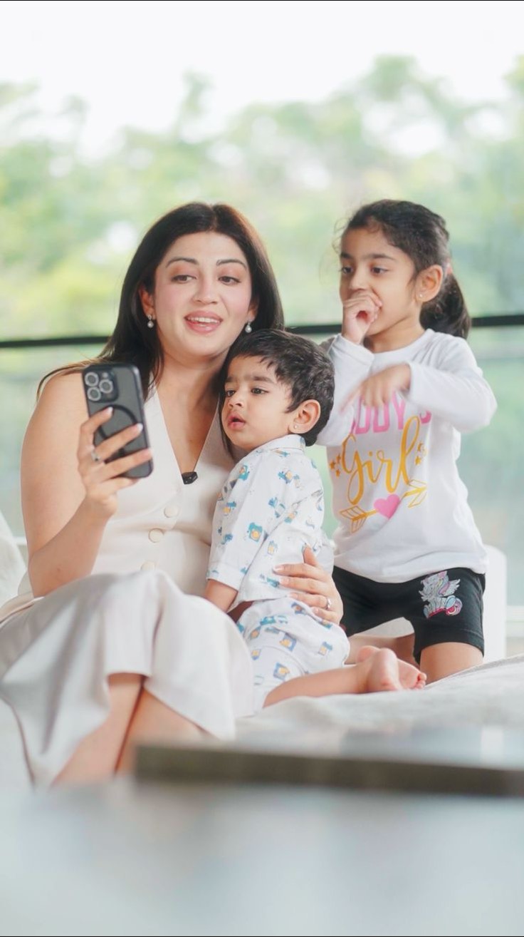 Instagram post by @pranitha.insta for AJIO. Caption reads: From winter cozies to festive fits and vacation....