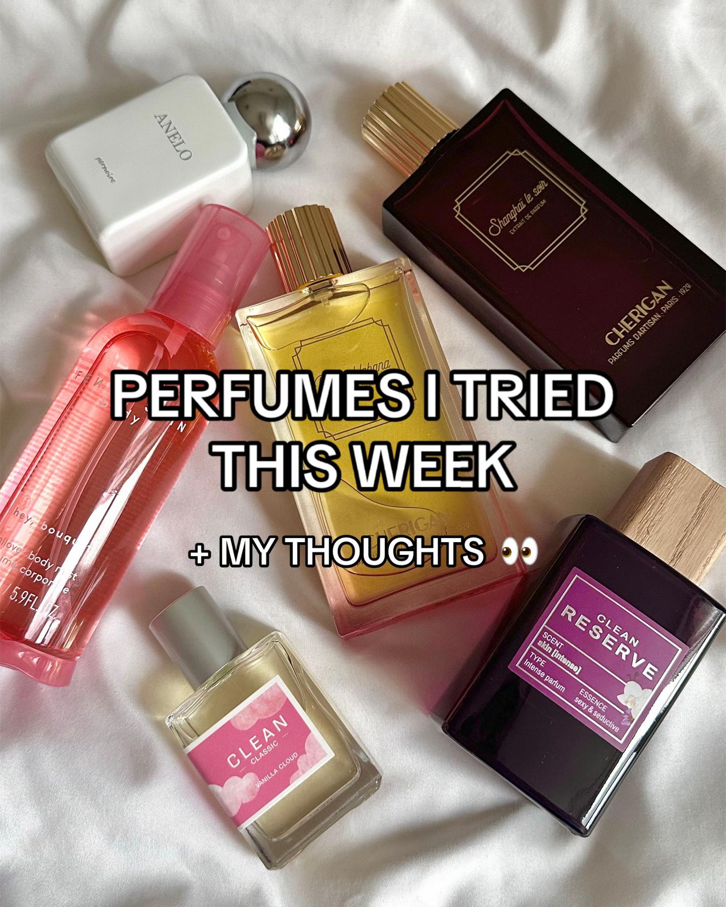 TikTok post by @thefemmeobsession for Clean Beauty. Caption reads: #perfume #perfumerecommendations #fragrance....