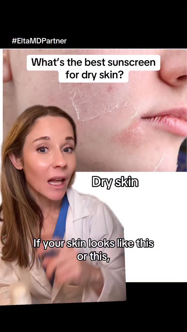 Instagram post by @abby.waldmanmd for EltaMD. Caption reads: [...] skin and/or mature skin? ☀️ My go-to is....