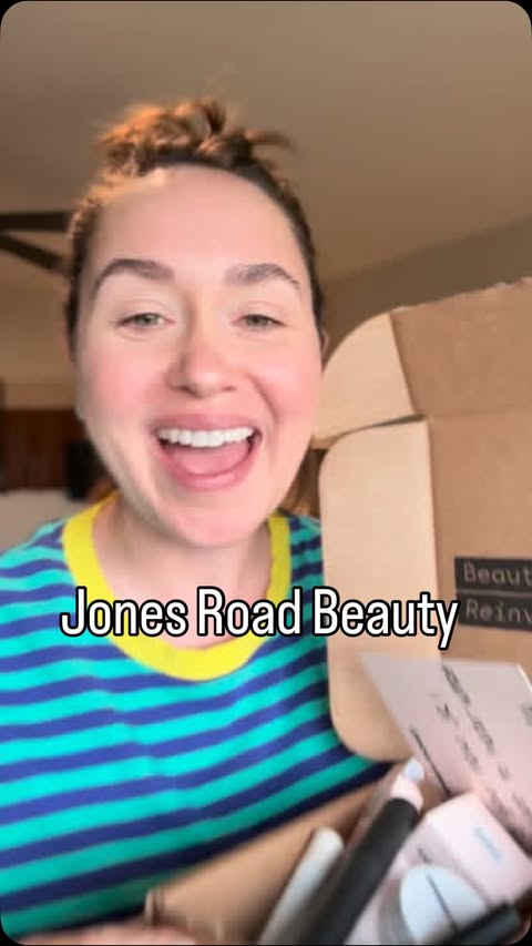 Instagram post by @natalie_mom_making_ends_meet for Jones Road Beauty. Caption reads: Thank you @jonesroadbeauty !! Is this skincare or....