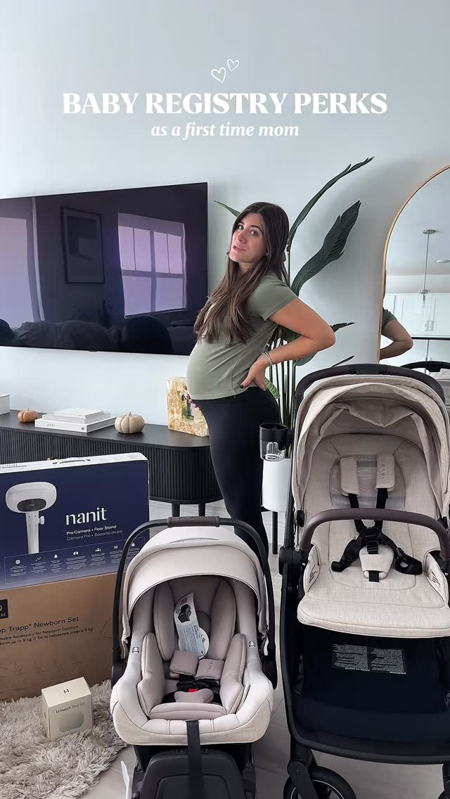 Instagram post by @carlyrsilverman for Bloomingdale's. Caption reads: SO many perks doing a baby registry....