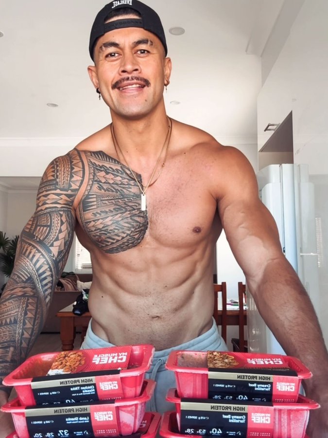 Instagram post by @timmylafs for My Muscle Chef. Caption reads: Grateful to be an ambassador for @mymusclechef if....