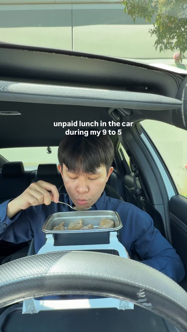 Instagram post by @maruurico for LunchEAZE. Caption reads: [...] car during my 9 to 5 but at least my....