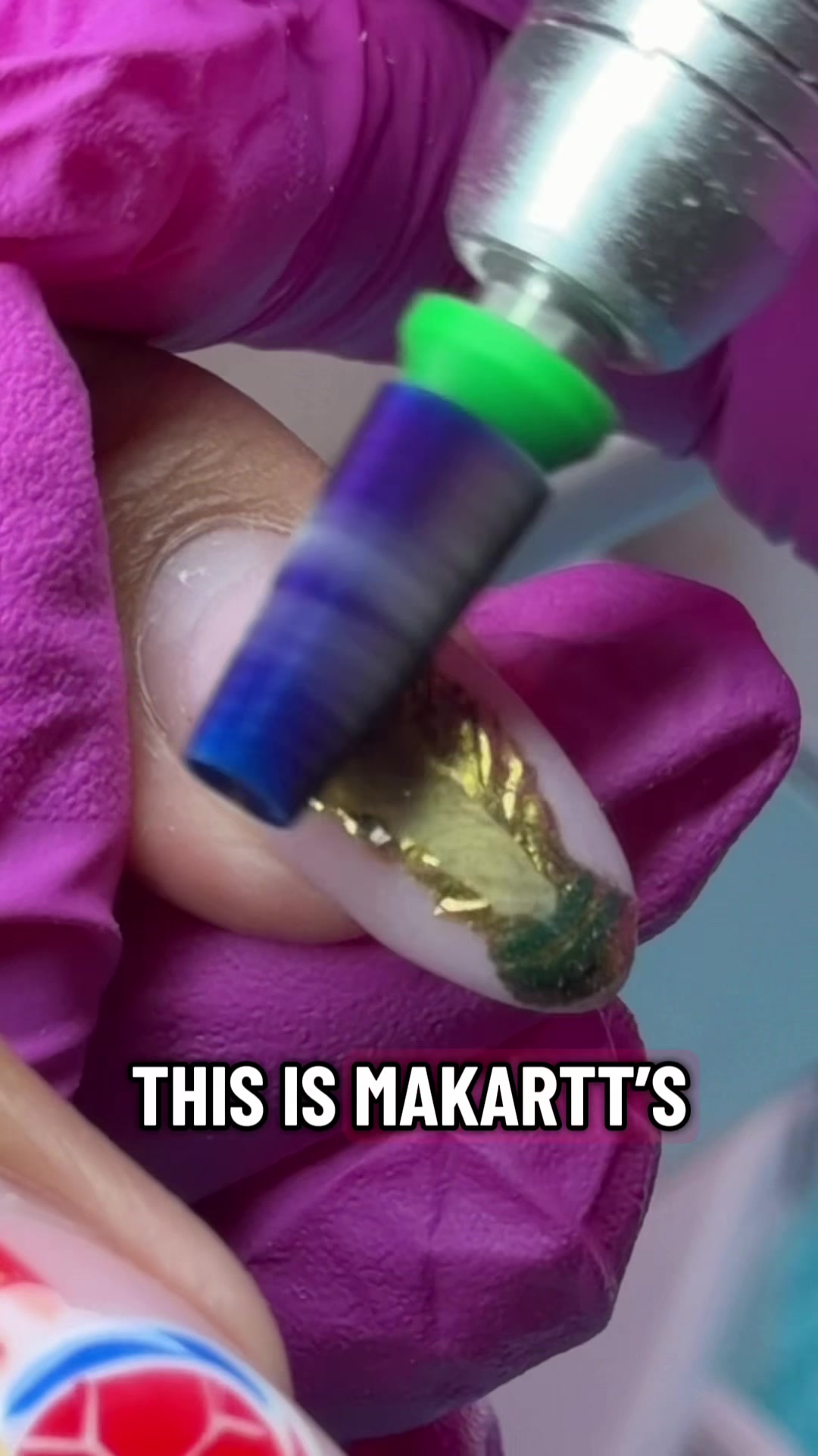 TikTok post by @nxilsbyitzel for Makartt. Caption reads: Using the Makartt 3XF carbide bit, debulking....