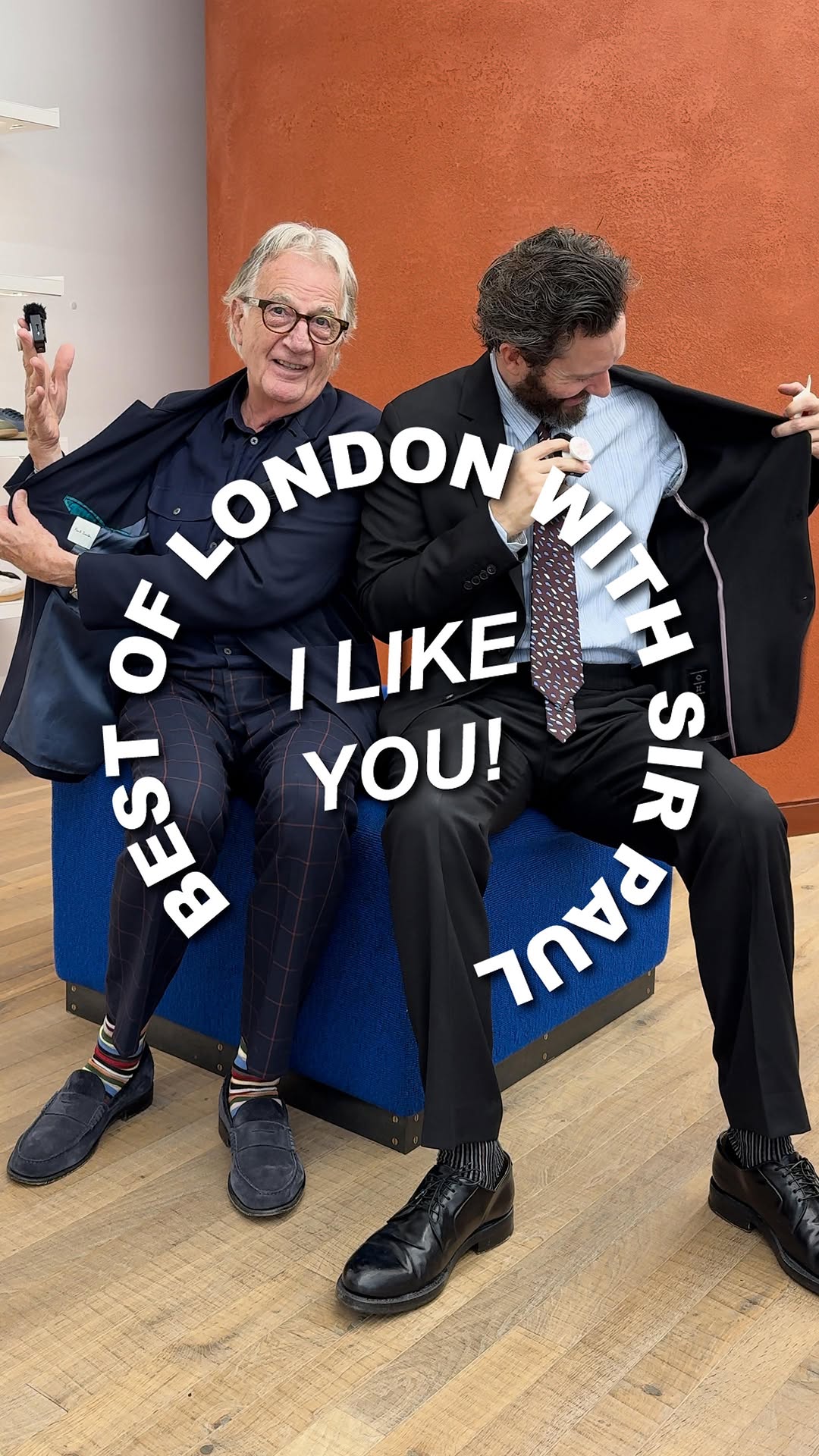 Instagram post by @isaaclikes_ for Paul Smith. Caption reads: My first sir!!! Best of #London with designer,....