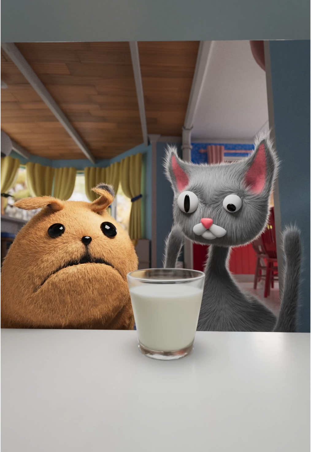 TikTok post by @noodle_and_bun for gonnaneedmilk. Caption reads: What would YOU do for the last cup of @Milk ? #ad....