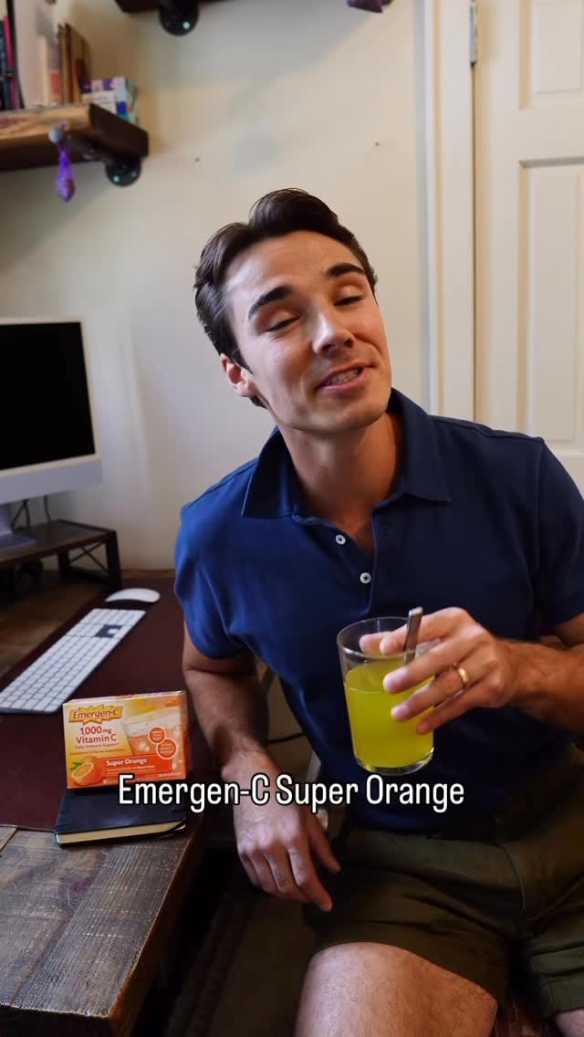 Instagram post by @leichtning for Emergen-C. Caption reads: #ad The best way to make something a habit? Put it....