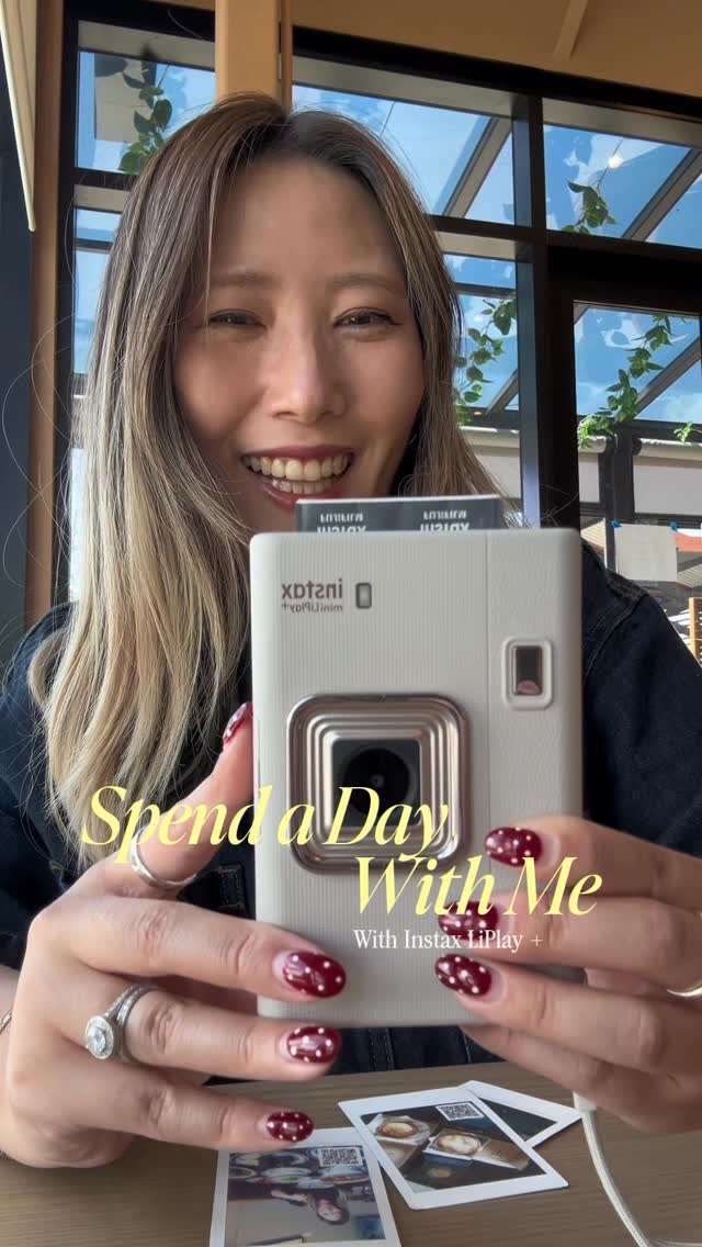 Instagram post by @jasminekim__ for Instax. Caption reads: [...] to capture and relive through the new....