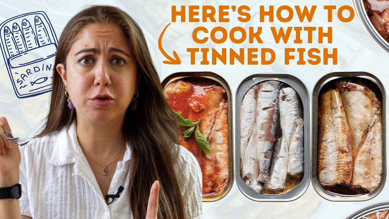 YouTube post by @BerylShereshewsky for Fishwife. Caption reads: The ULTIMATE Guide to Cooking with Tinned Fish.