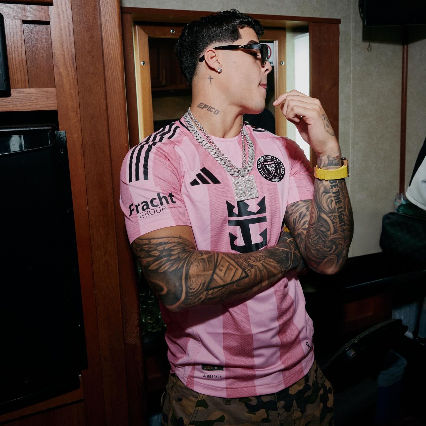 Instagram post by @lunay for Major League Soccer. Caption reads: Thank you MLS for having me. Shoutout to my team....