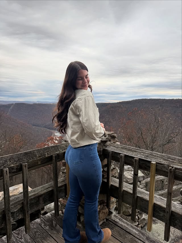 Instagram post by @marley.naylor for FITJEANS. Caption reads: [...] year round plz and thankyou 🍂🤎✨ AND....