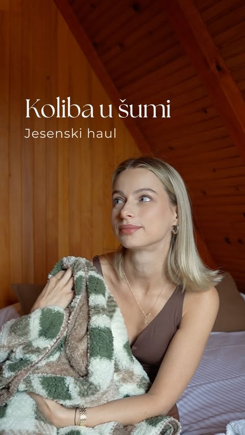 Instagram post by @veronika_rosandic for Pepco. Caption reads: KOLIBA U ŠUMI / Pepco haul Priprema naše kolibe u....