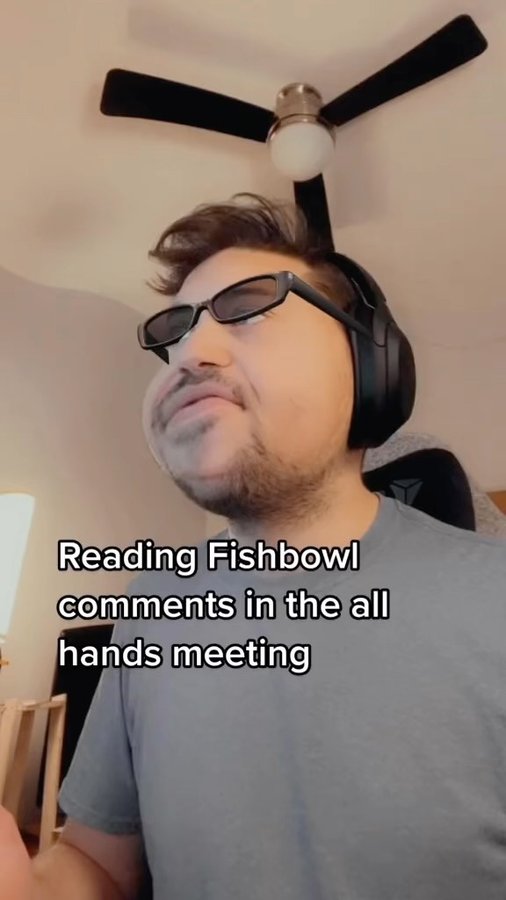 Instagram post by @clintfromit for Fishbowl. Caption reads: Know what’s REALLY going on at work - get on....